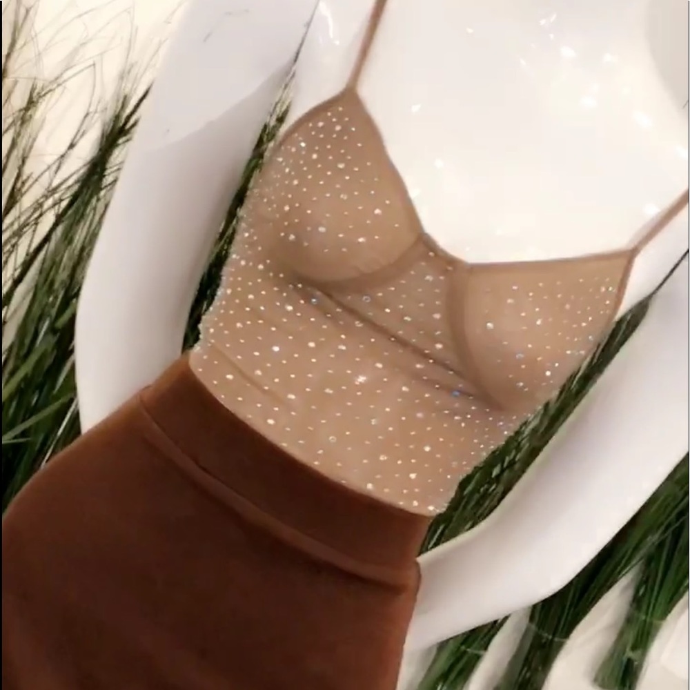 Diamond bra top